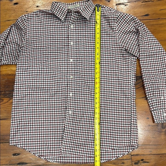 L.L. Bean Red & Brown Wrinkle Resistant Button Down Shirt Size Large - Picture 7 of 9